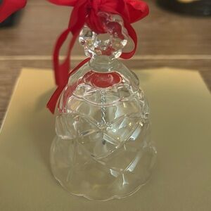 Vintage Gorham Full-Lead Crystal Holiday Bell Ornament